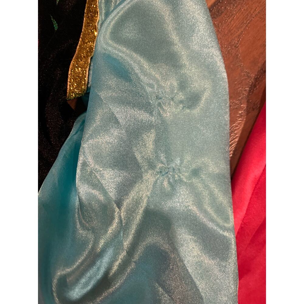 Disney Frozen Anna Costume Dress Girls Size 4-6 Long Sleeve Blue Red Princess - Picture 5 of 12
